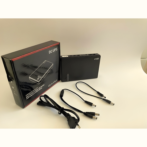 Mini UPS, безперебійний блок живлення для роутера, ємність 12000 мАг, потужність 18W, чорний колір. 5182 фото