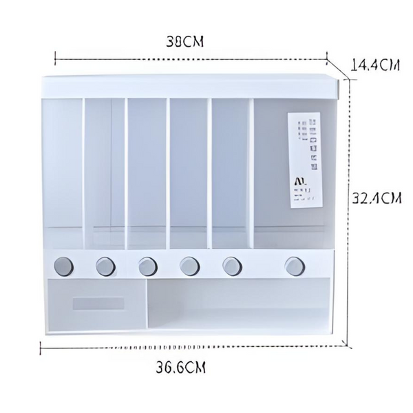 Органайзер для круп на 6 секцій Assorted Grain Rice Bucket, диспенсер для цукру 5110 фото