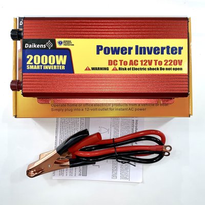 Інвертор 2000W перетворювач з 12 В на 220 В, з USB-виходом 5 В і активним охолодженням, DC/AC 5011 фото