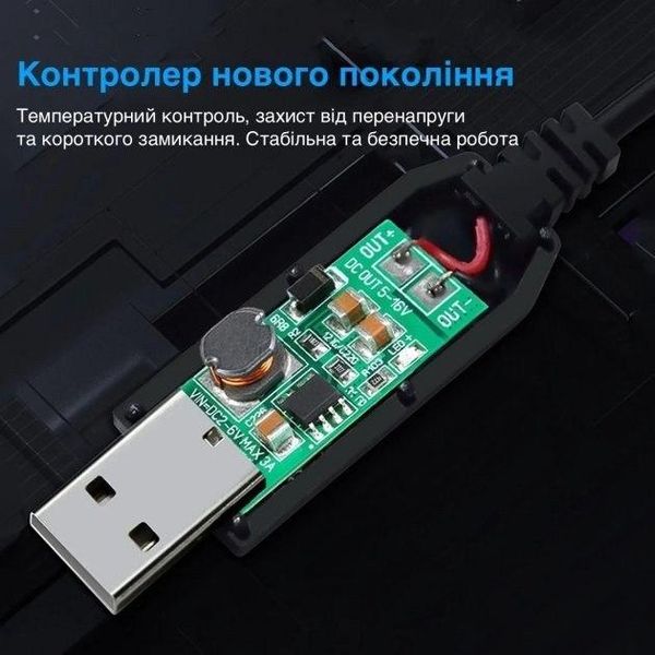 Кабель для роутера от повербанка с преобразователем на 9/12V, DC 2.1x5.5mm, USB 5V->9/12V, 1м с 5в на 12в адаптер 5019 фото