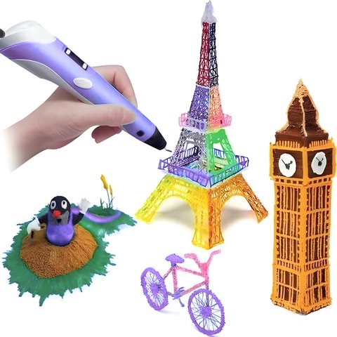 3D Pen 3 EcoMagic с пластиком и трафаретами - Лавандовая Радуга 5079 фото