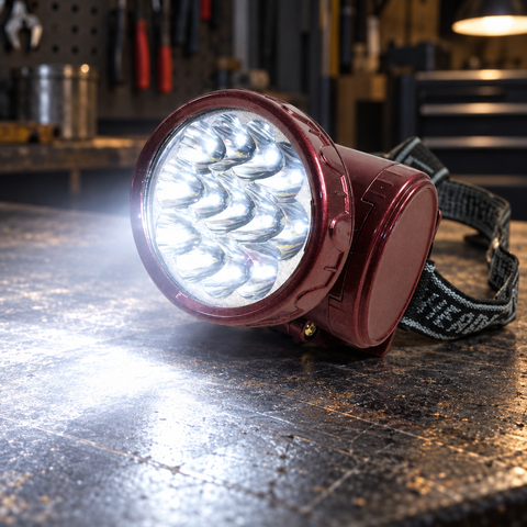 Налобний акумуляторний ліхтар NightBeam WX-1898, 13 LED, 2 режими, 7,3&times;6,5&times;8 см par1898 фото