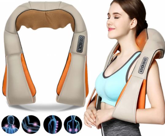 Массажер роликовый для всего тела с подогревом Shiatsu Massager of Neck Kneading 5088 фото