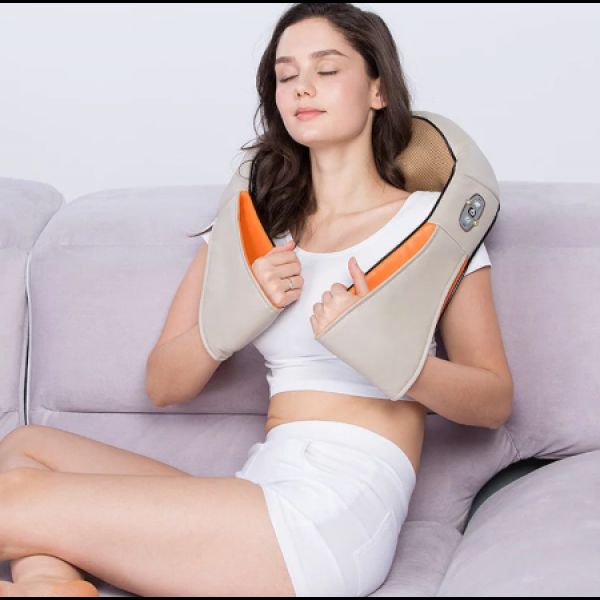 Роликовий масажер для тіла з підігрівом Shiatsu Massager of Neck Kneading 5088 фото