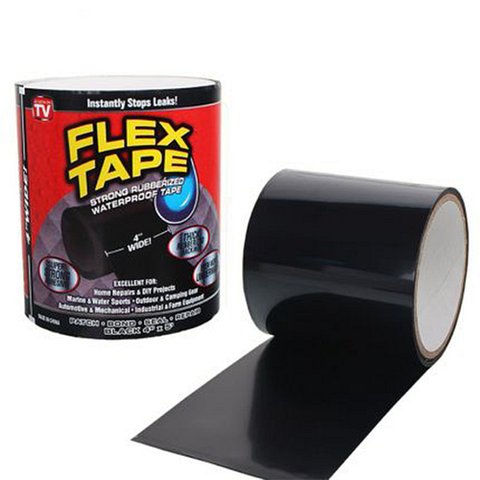 Лента Flex Tape 10х100см супер прочная, прорезиненная, водонепроницаемая 5054 фото