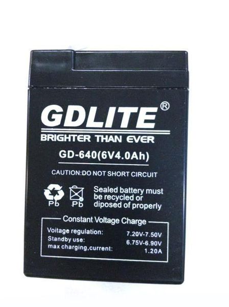 Аккумулятор BATTERY GD 640 6V 4A 5041 фото