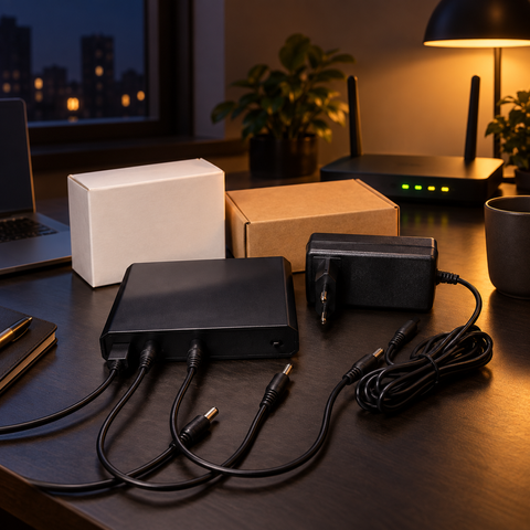 Корпус ДБЖ Power Bank UPS для роутера без акумуляторів, до 20000 мА&middot;год, блок живлення та DC-кабелі neo6815 фото