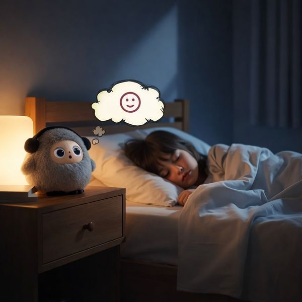 Інтерактивна AI іграшка KIKI плюшева з голосом LED очима та Wi-Fi розумний пухнастий друг j1968 фото