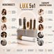 Мультистайлер Lux 5 в 1 професійний 5 насадок шнур 360&deg; шкіряний кейс білий глянець 220В j5975 фото 4