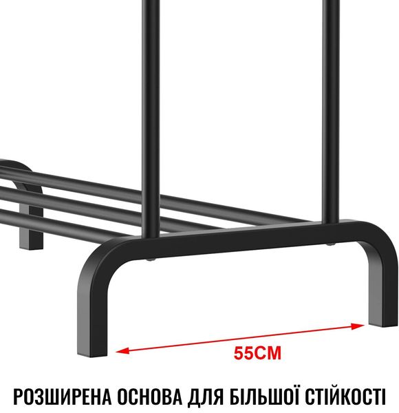 Подвійна вішалка стійка для взуття та одягу VHOME LOFT STRONG 5099 фото