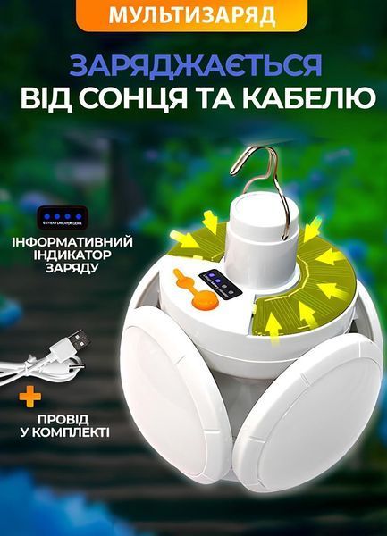 Кемпінгова лампа-ліхтар BrightCamp BL-2029 100Вт 5 режимів SOS акумулятор USB гачок an2029 фото