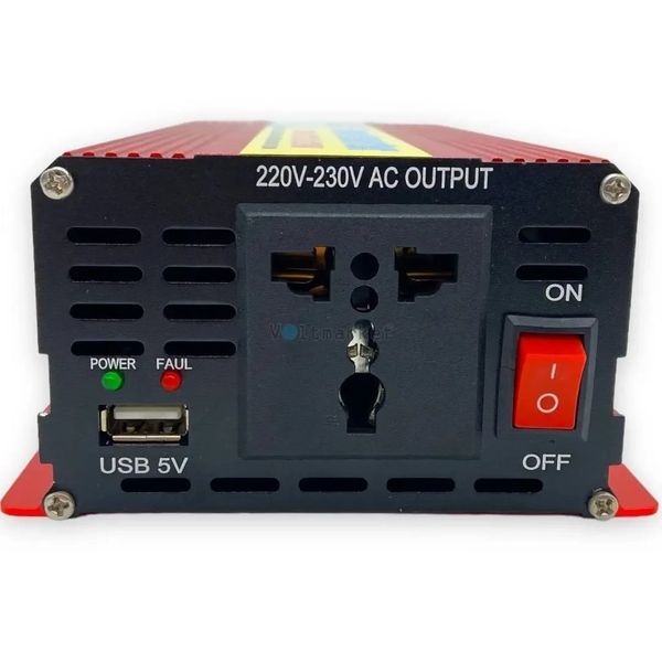 Інвертор 1500W 12 V-220 V автомобільний перетворювач струму з USB 5006 фото