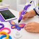 Великий набір для творчості 3D Pen-6: ручка з LCD, планшет, трафарети та 100 м пластику, фіолетовий neo4964 фото 2
