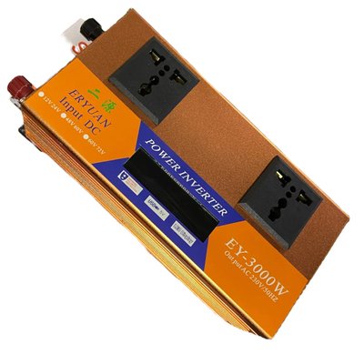 Перетворювач напруги з 12V/24 V на 220 V 3000 W (LCD дисплей, 2 розетки, 2 USB) 5008 фото
