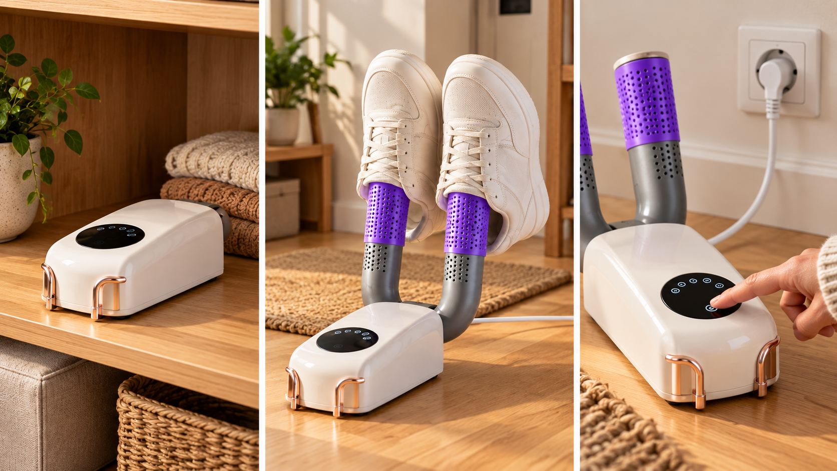 Як користуватися сушаркою AeroFold Smart Lux: розкласти трубки, встановити взуття, вибрати таймер
